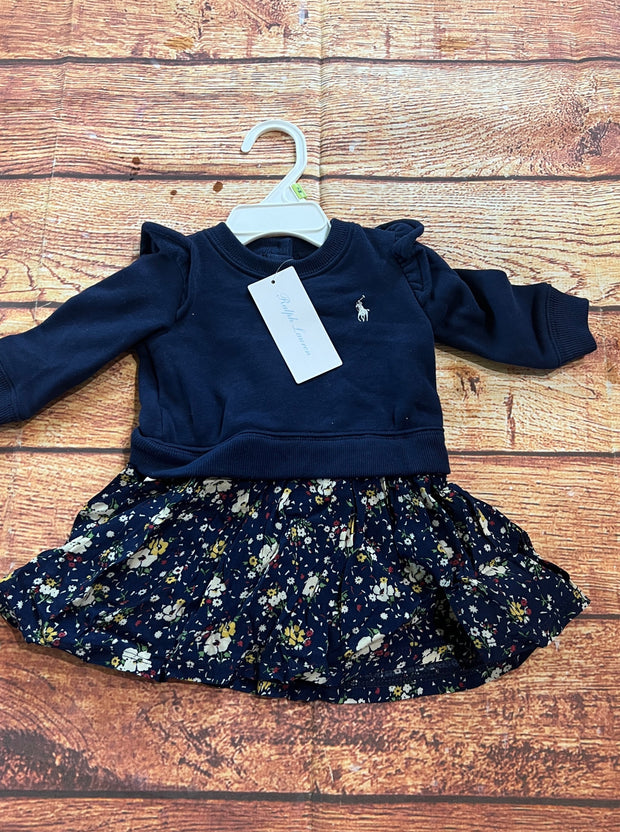Ralph Lauren Polo Baby Navy Floral Sweater