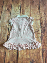 Ralph Lauren Polo Baby Pink Paisley Cotton Interlock Polo Dress