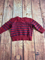 Ralph Lauren Polo Baby Red & Blue Striped Mesh Knit Sweater