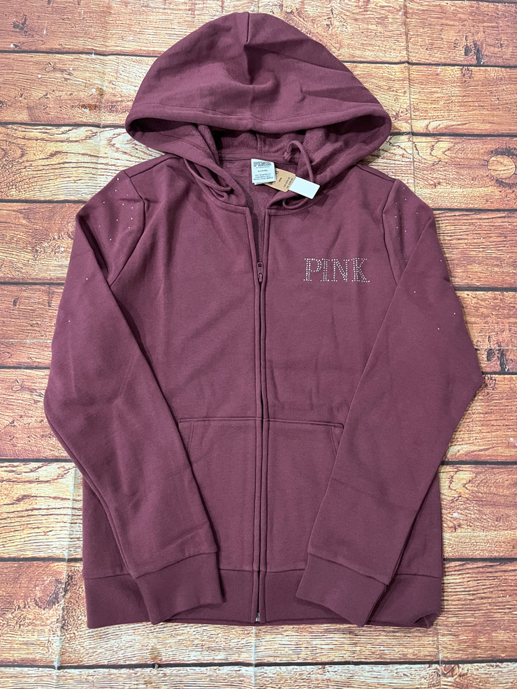 PINK Zip Up Hoodie- Purple