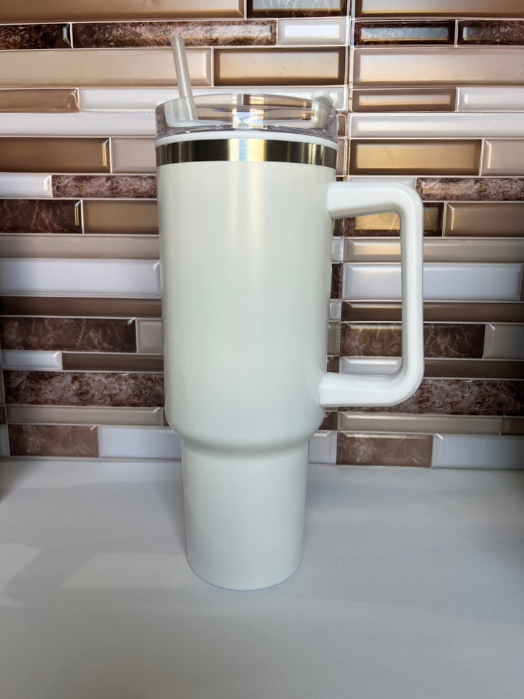 Color Cream 40 oz Stanley Cup Dupe New Stanley Dupe Tumbler with Lid