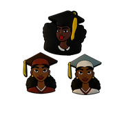 Black Woman Grad Charm